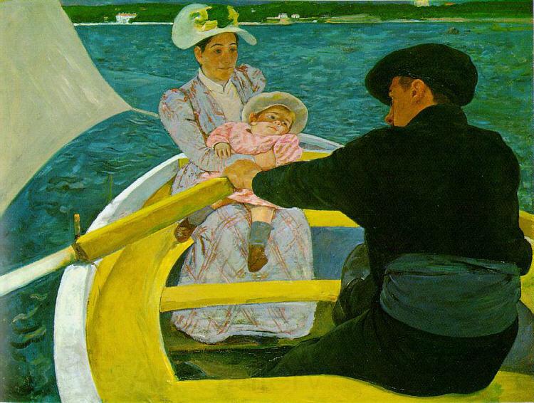 Mary Cassatt The Boating Party Norge oil painting art